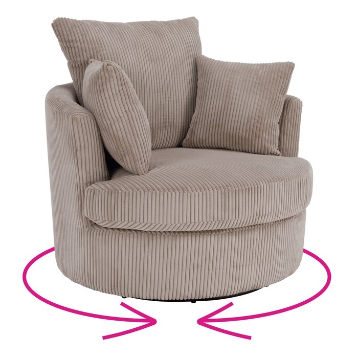 KONDELA Salter relaxačné otočné kreslo sivohnedá