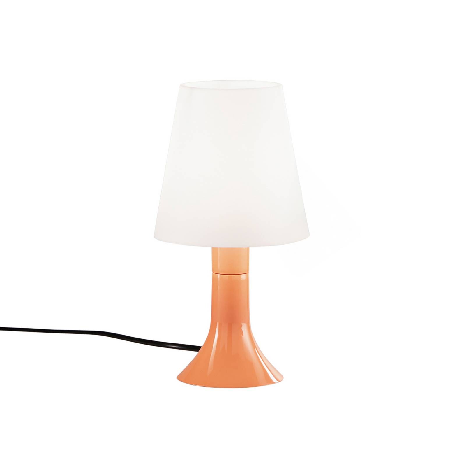 Stolová lampa BINGO Lumetto, oranžová/biela, 24,5 cm, plast