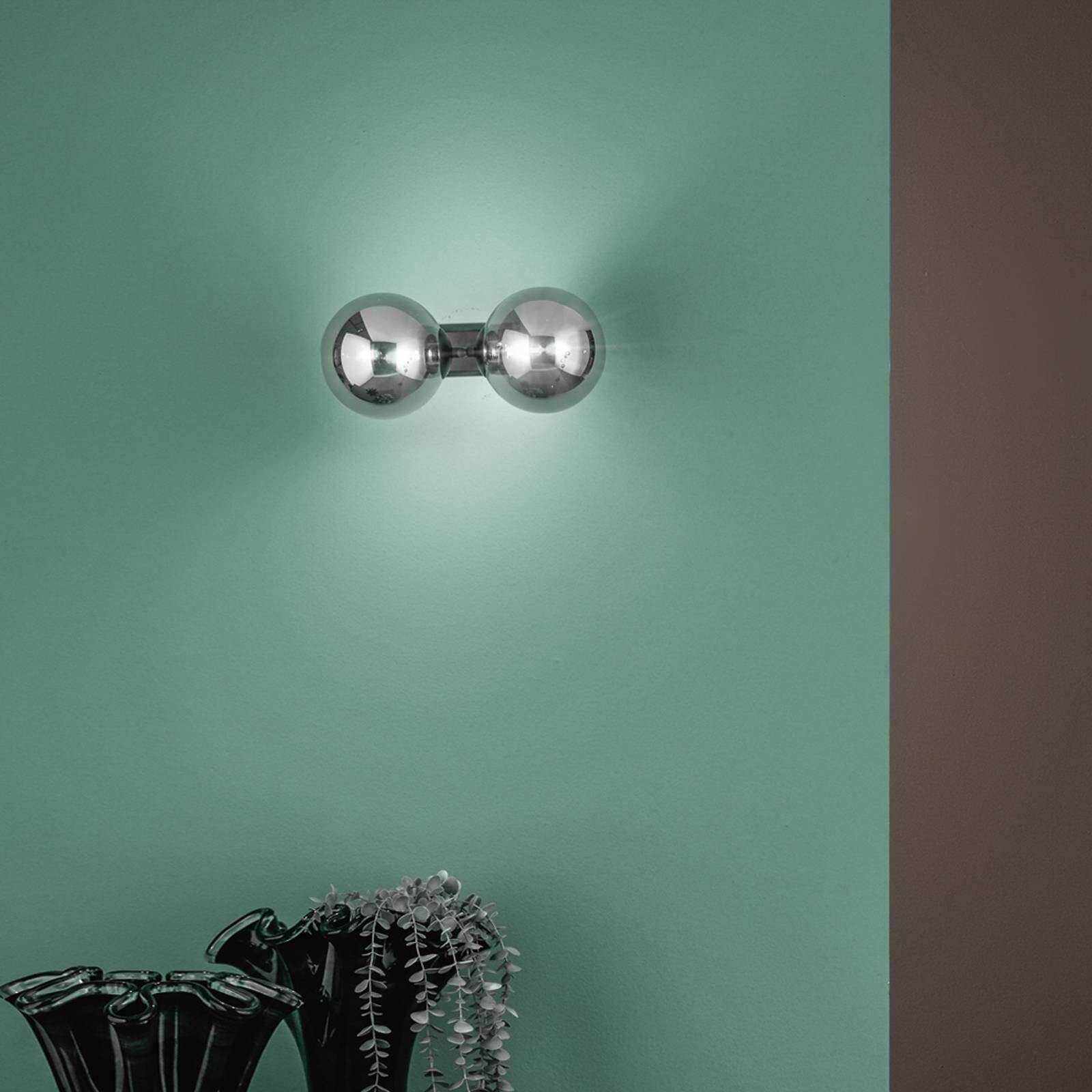 Nástenné svetlo HONEY, výška 23 cm, čierna/dymovo sivá, 2-pl.