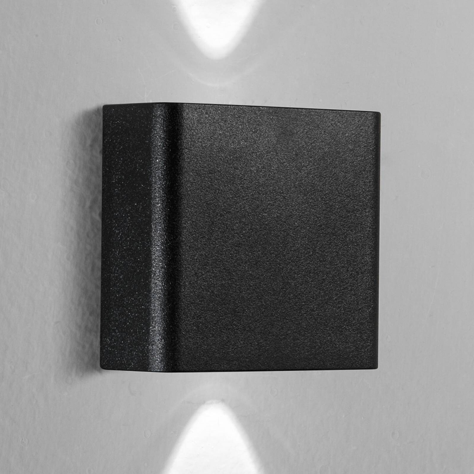 LED vonkajšie nástenné svietidlo KLEIN, čierna, šírka 11 cm, plast