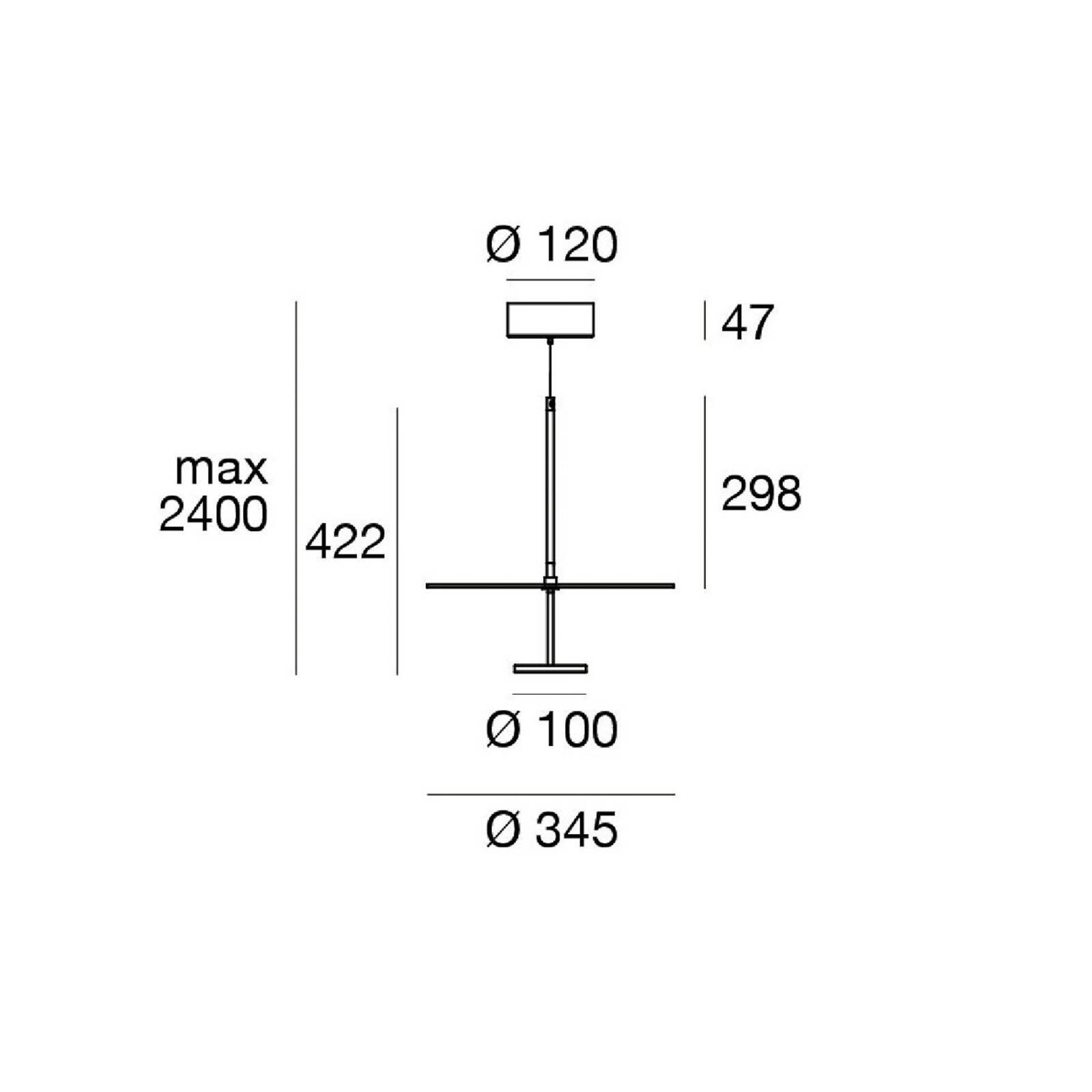 LED závesné svietidlo Stilo_P, biele,  Ø 35 cm, IP40