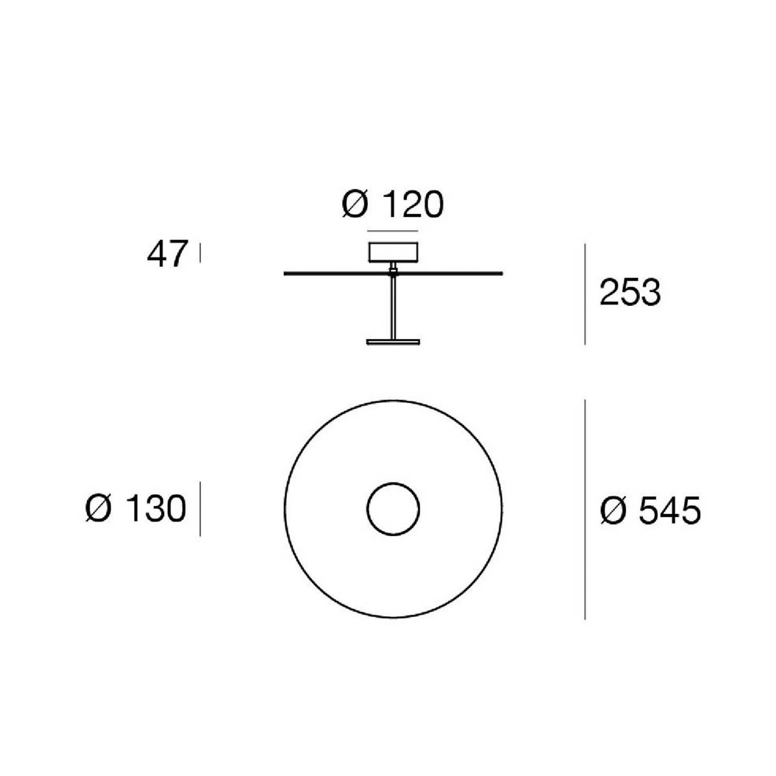 stropné LED svetlo Stilo_S, biele, Ø 55 cm
