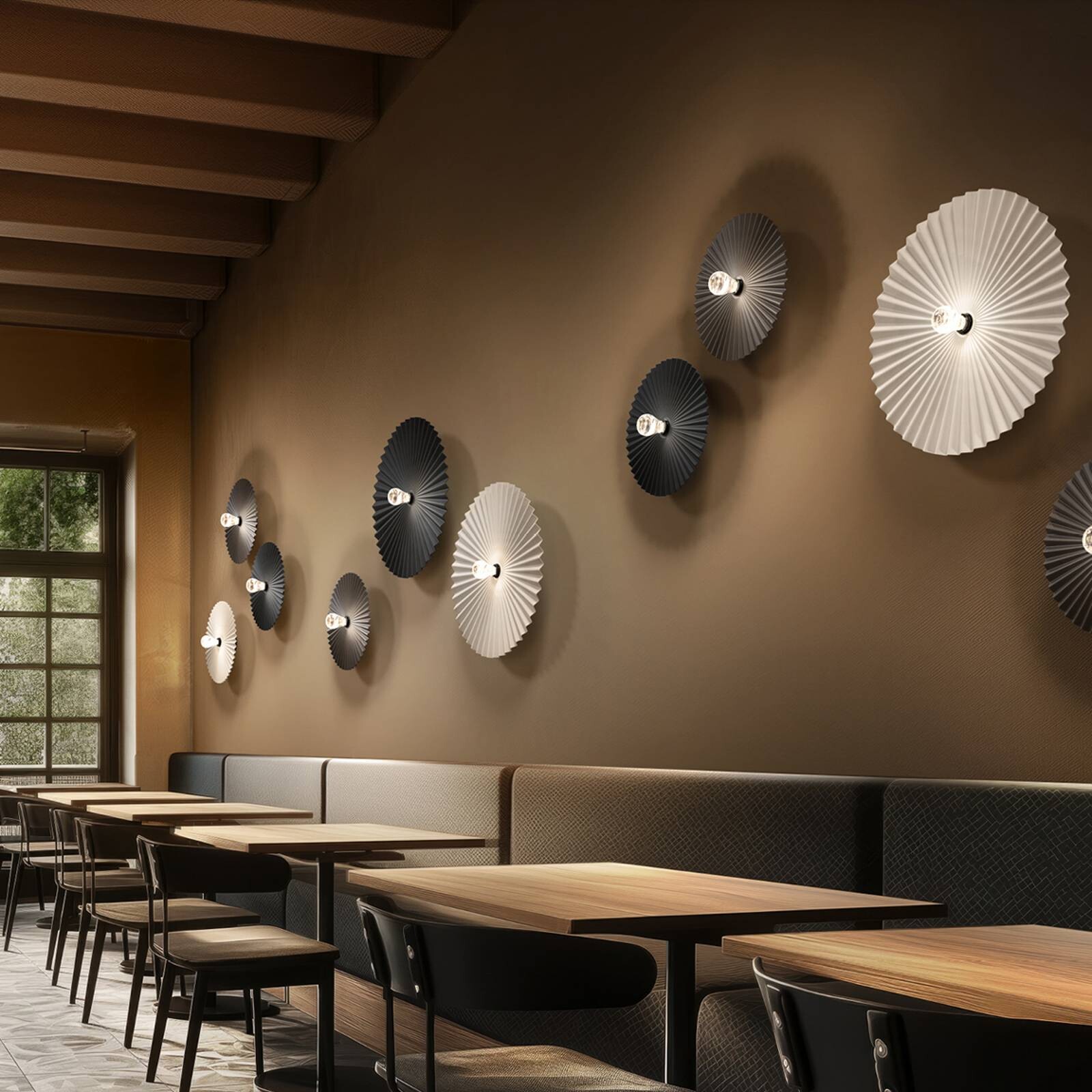 Stropné svietidlo Doge_S, čierne, kov, Ø 39 cm, E27