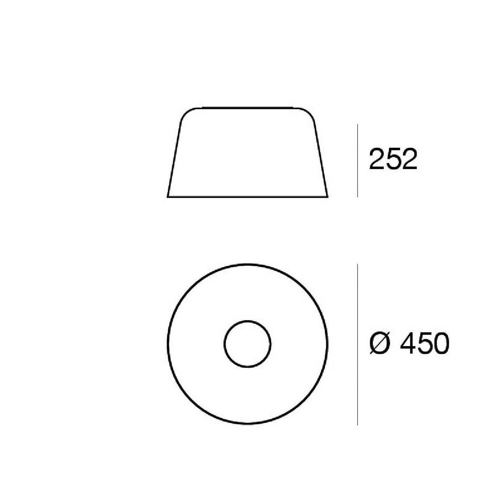 stropné LED svetlo Delfi_S, biele, Ø 45 cm, kov
