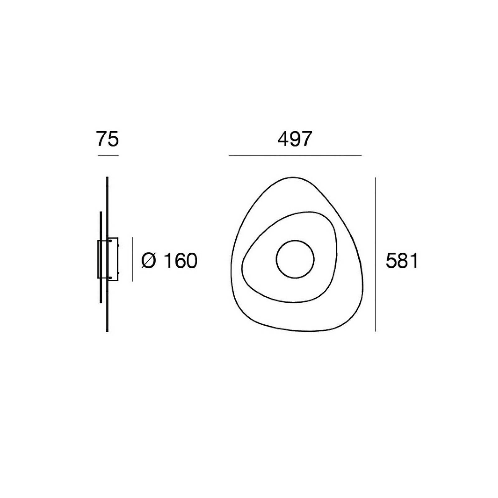LED nástenné svetlo Joint_W, oválne, 58 cm, biele, kovové