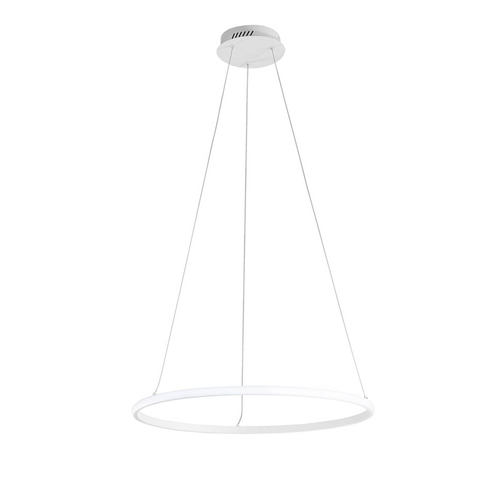 LED závesné svietidlo Axis, Ø 60 cm, biela, kov, CCT
