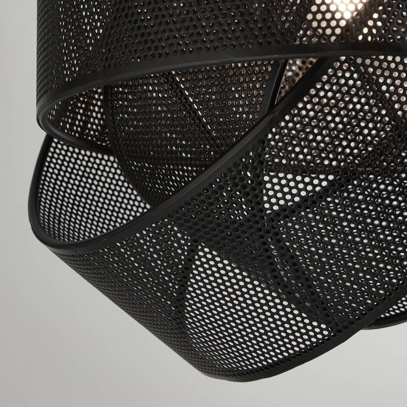 Závesné svietidlo Mizio, čierne, kov, Ø 28 cm, E27