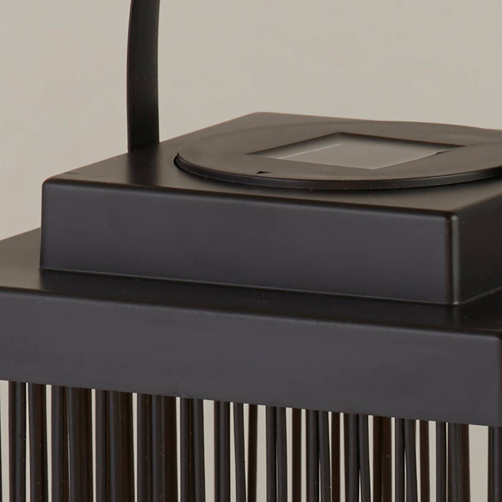 Solárne LED terasové svietidlo Sophelia, 26 cm, čierne, ratan