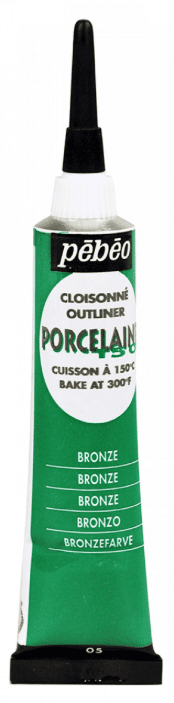 PÉBÉO PORCELAINE - Kontúry na porcelán (005 - bronze green, 20 ml)