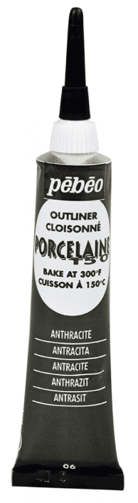 PÉBÉO PORCELAINE - Kontúry na porcelán (010 - pewter, 20 ml)
