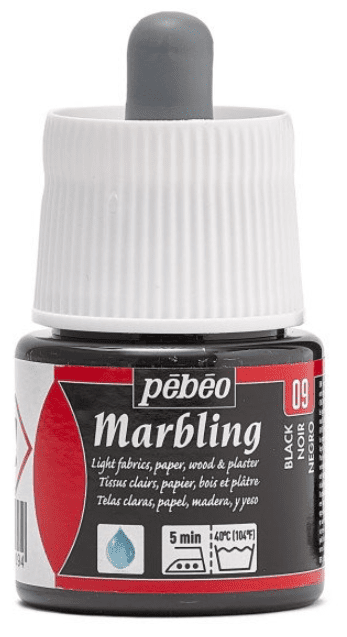 PÉBÉO MARBLING - Farba na mramorovanie 009 - black, 45 ml