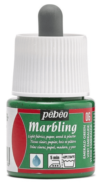 PÉBÉO MARBLING - Farba na mramorovanie 006 - emeraude green, 45 ml
