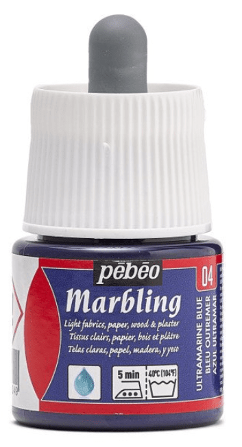 PÉBÉO MARBLING - Farba na mramorovanie 004 - outremer blue, 45 ml