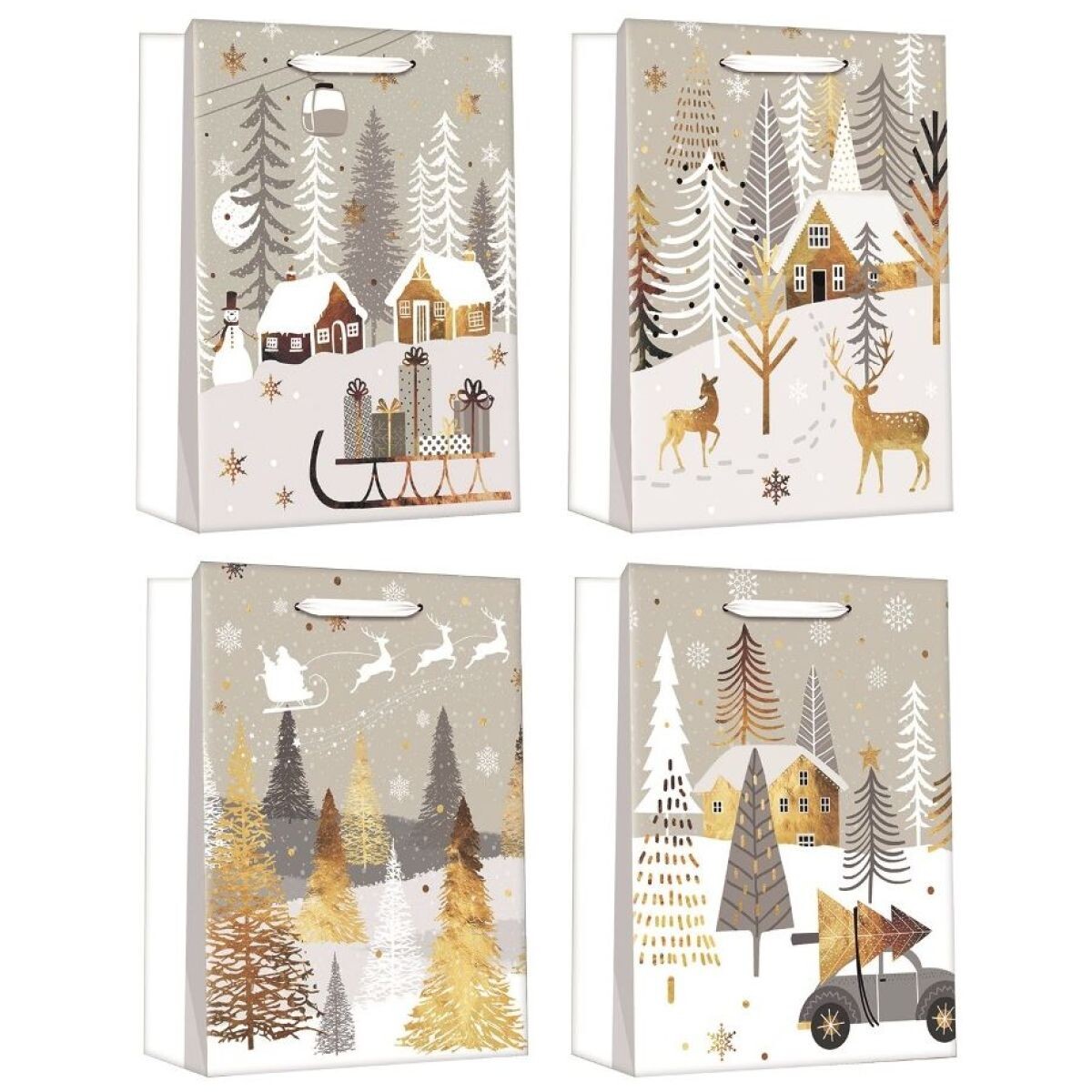 Anděl Přerov Taška darčeková vianočná s glitrom L+ 30 x 42 x 12 cm