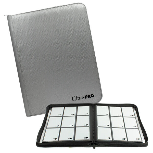 UltraPro Album na karty 9-Pocket Zippered PRO-Binder - Silver (nehorľavý materiál)