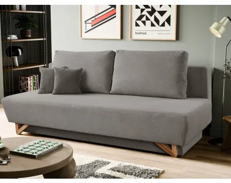 Rozkladacia pohovka Atlanta, hnedo-šedá štruktúrovaná látka%