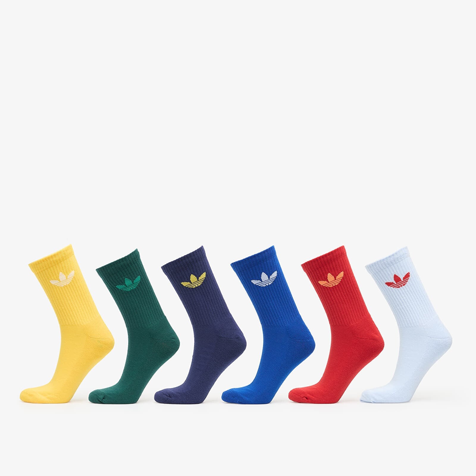 Ponožky adidas Tr Crew Socks 6-Pack Crsk/ Dark Blue/ Betsca/ Cgreen S