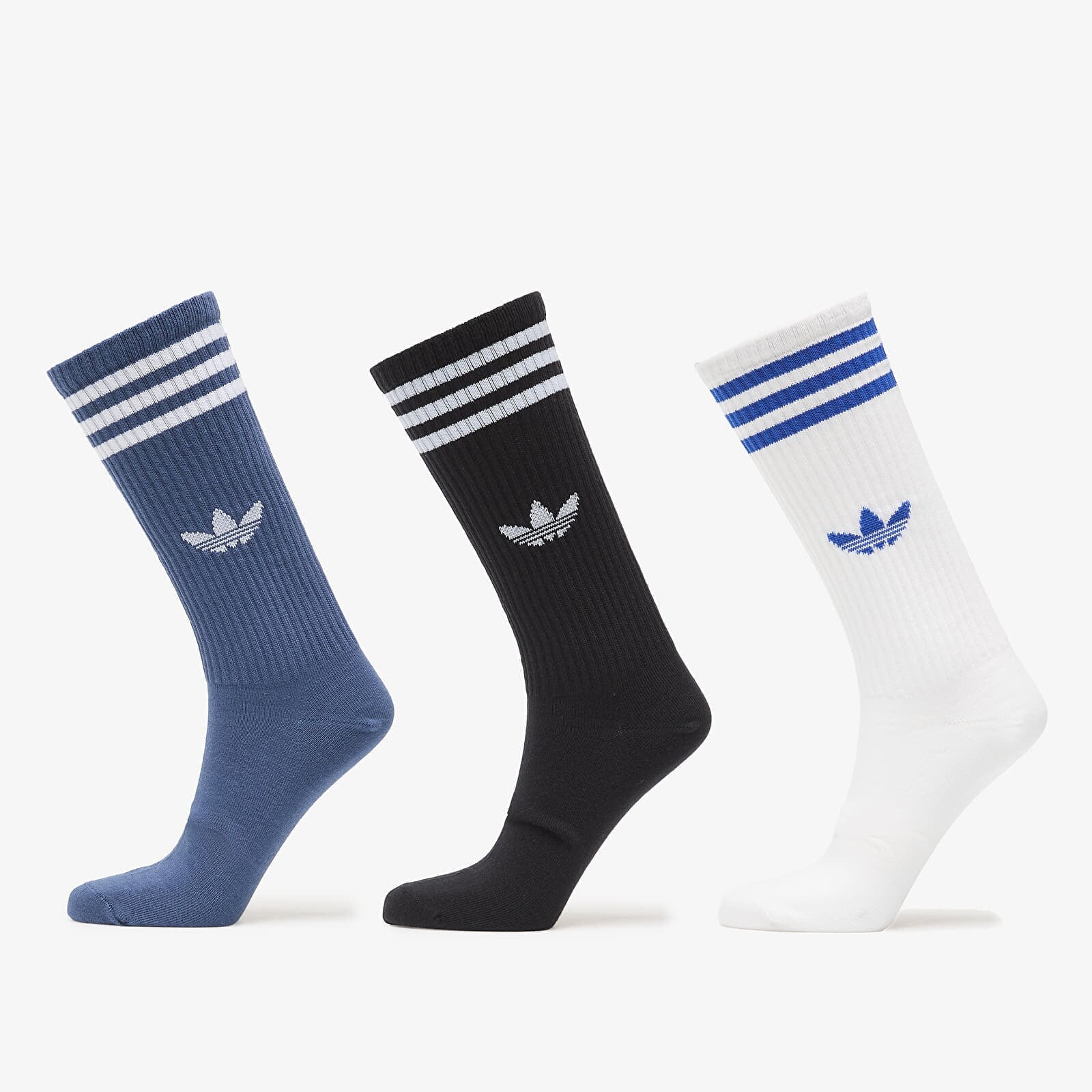 Ponožky adidas 3S High Crew Sock 3P White/ Navy Marine/ Black XL