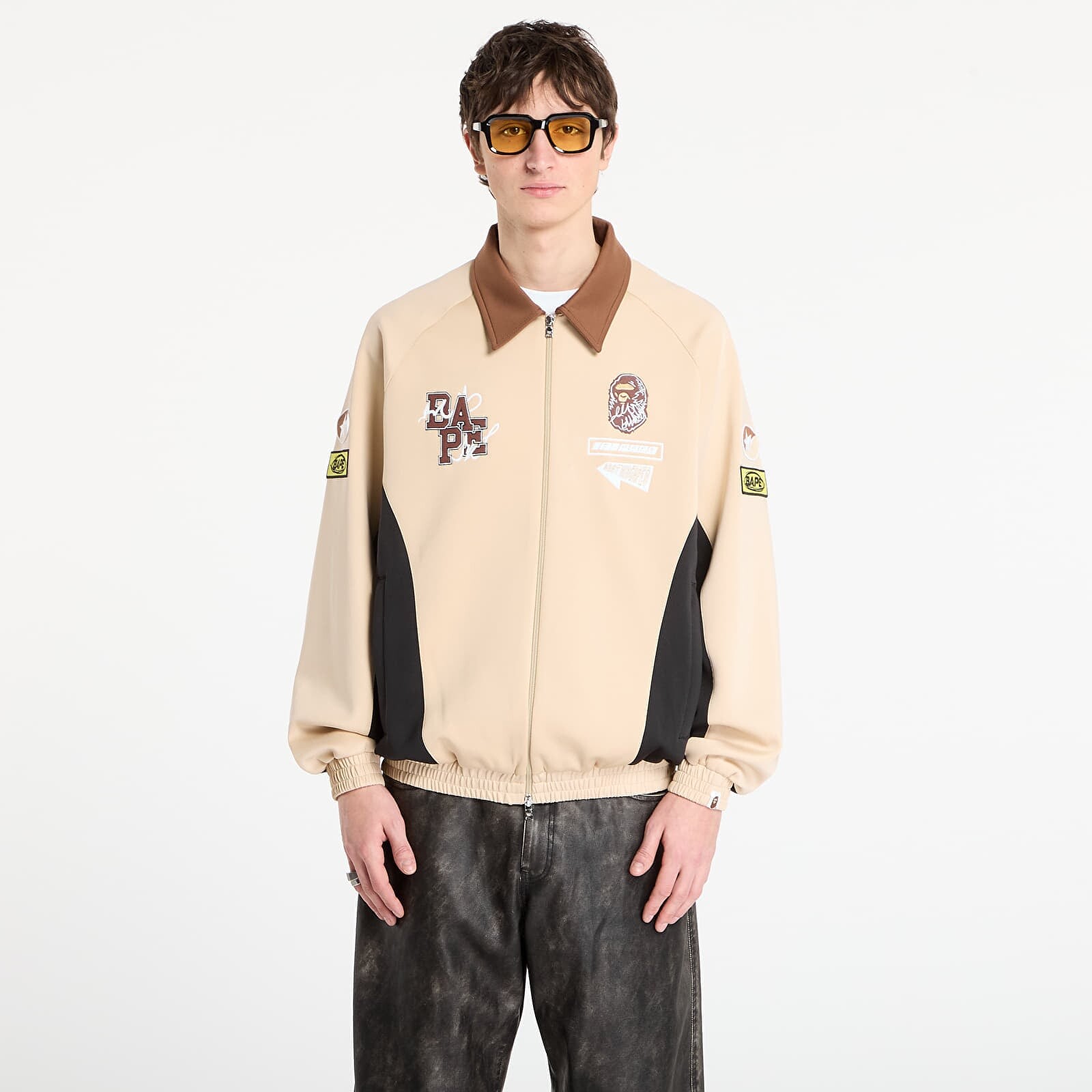 Bunda BAPE® x FOOTSHOP - Track Jacket UNISEX Beige L
