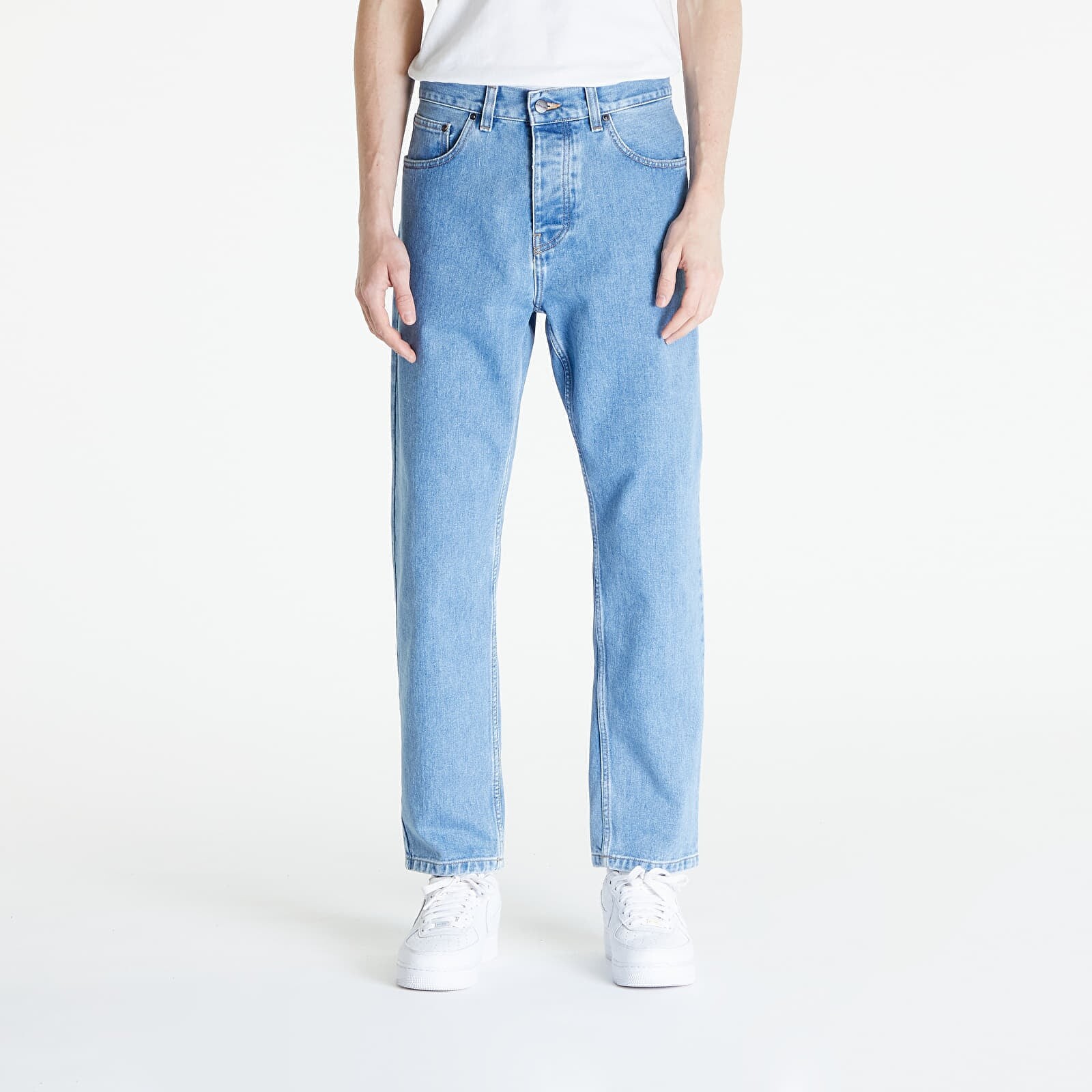 Džínsy Carhartt WIP Newel Pant Blue Stone Bleached 38