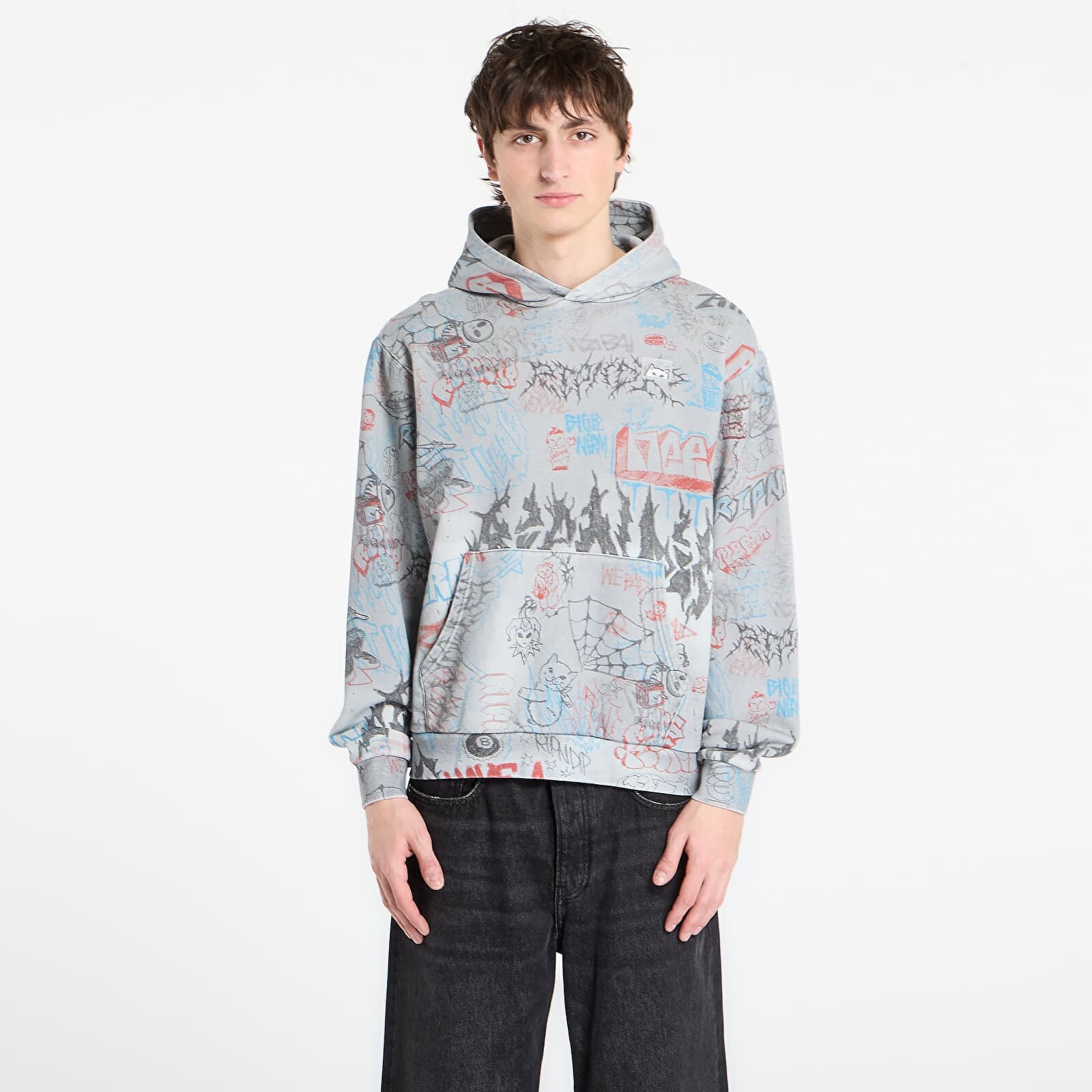 Mikina RIPNDIP Marker Hoodie Sage Grey Vintage Wash M