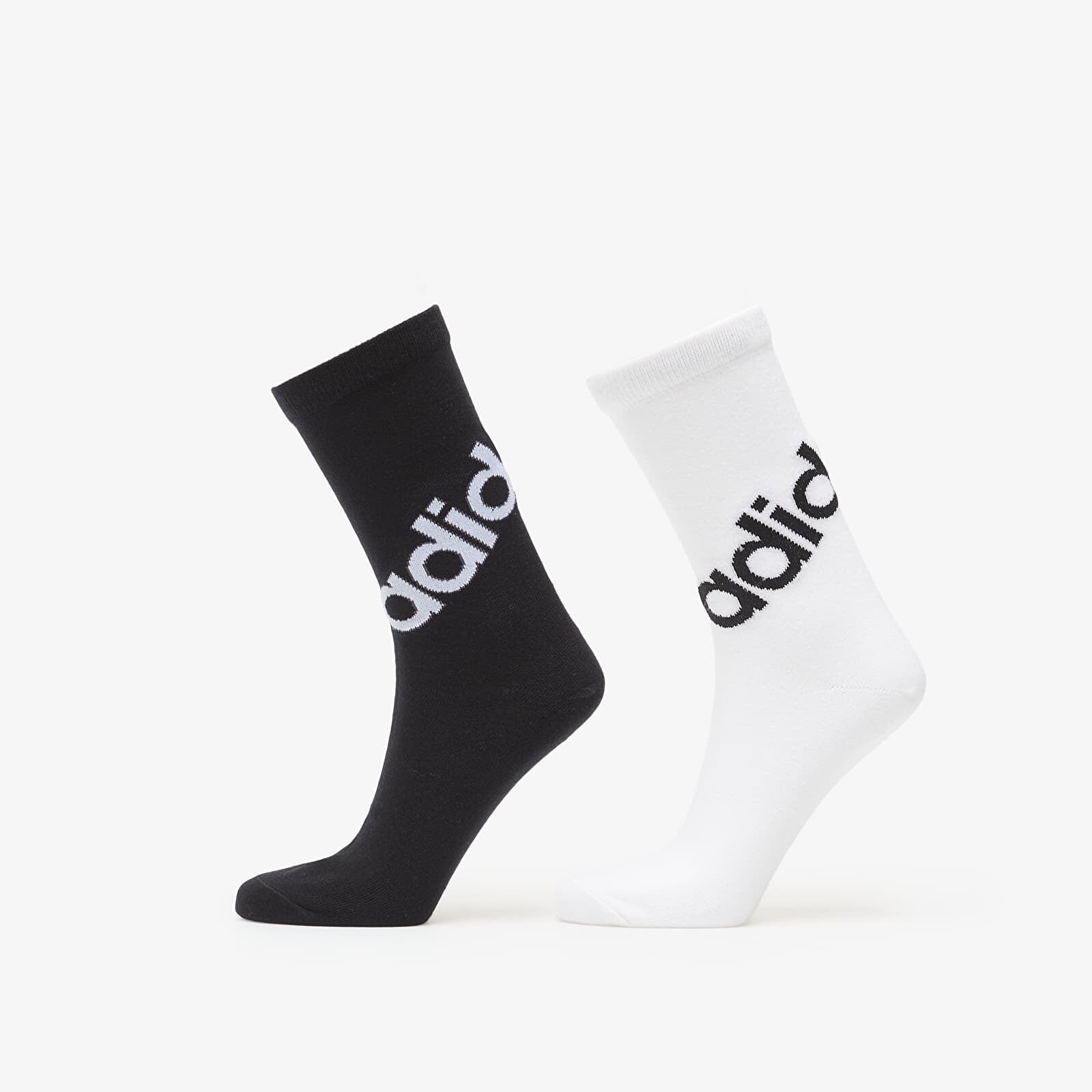Ponožky adidas Linear Crew Sock 2P Black/ White S