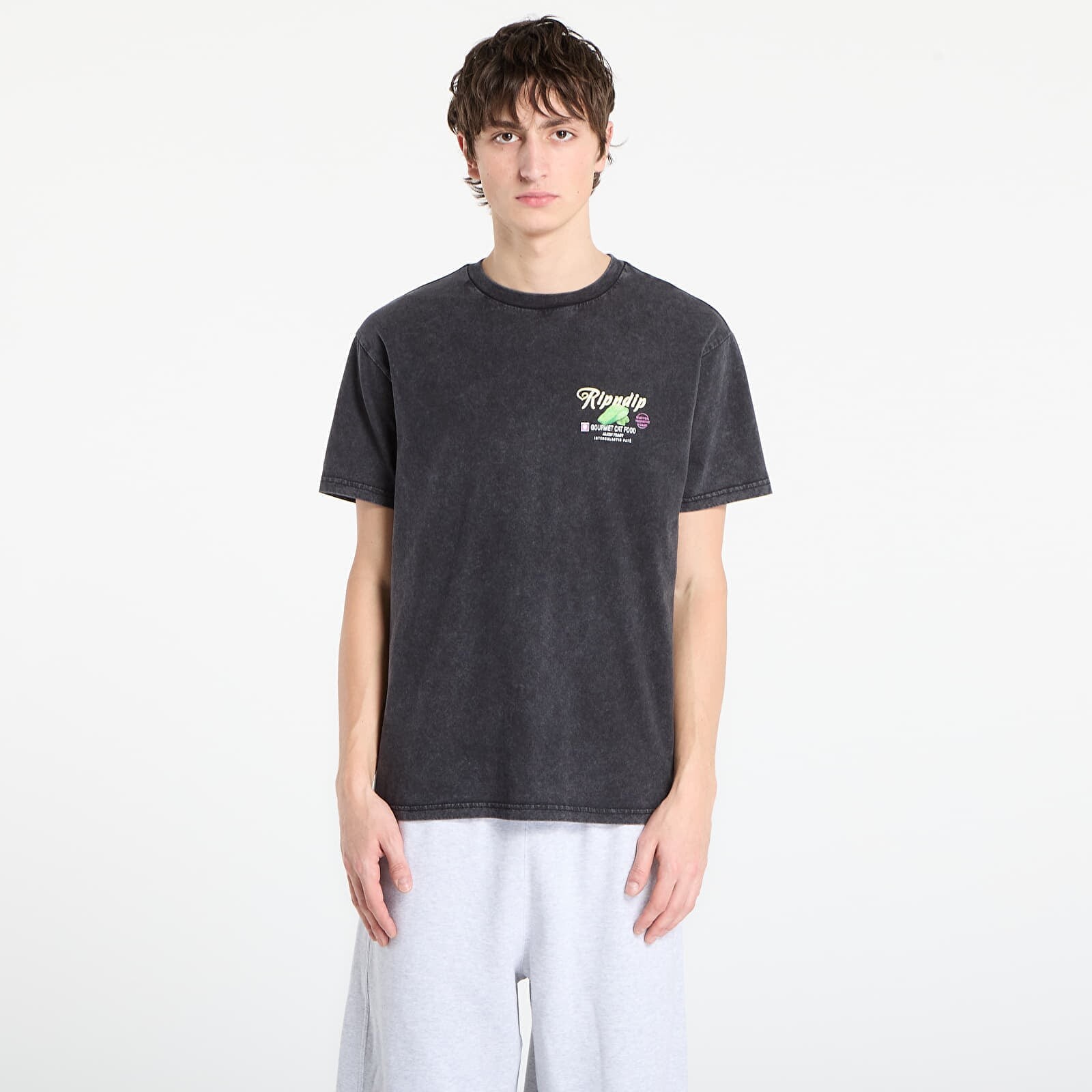Tričko RIPNDIP Gourmet Cat Food Tee Black Vintage Wash XXL