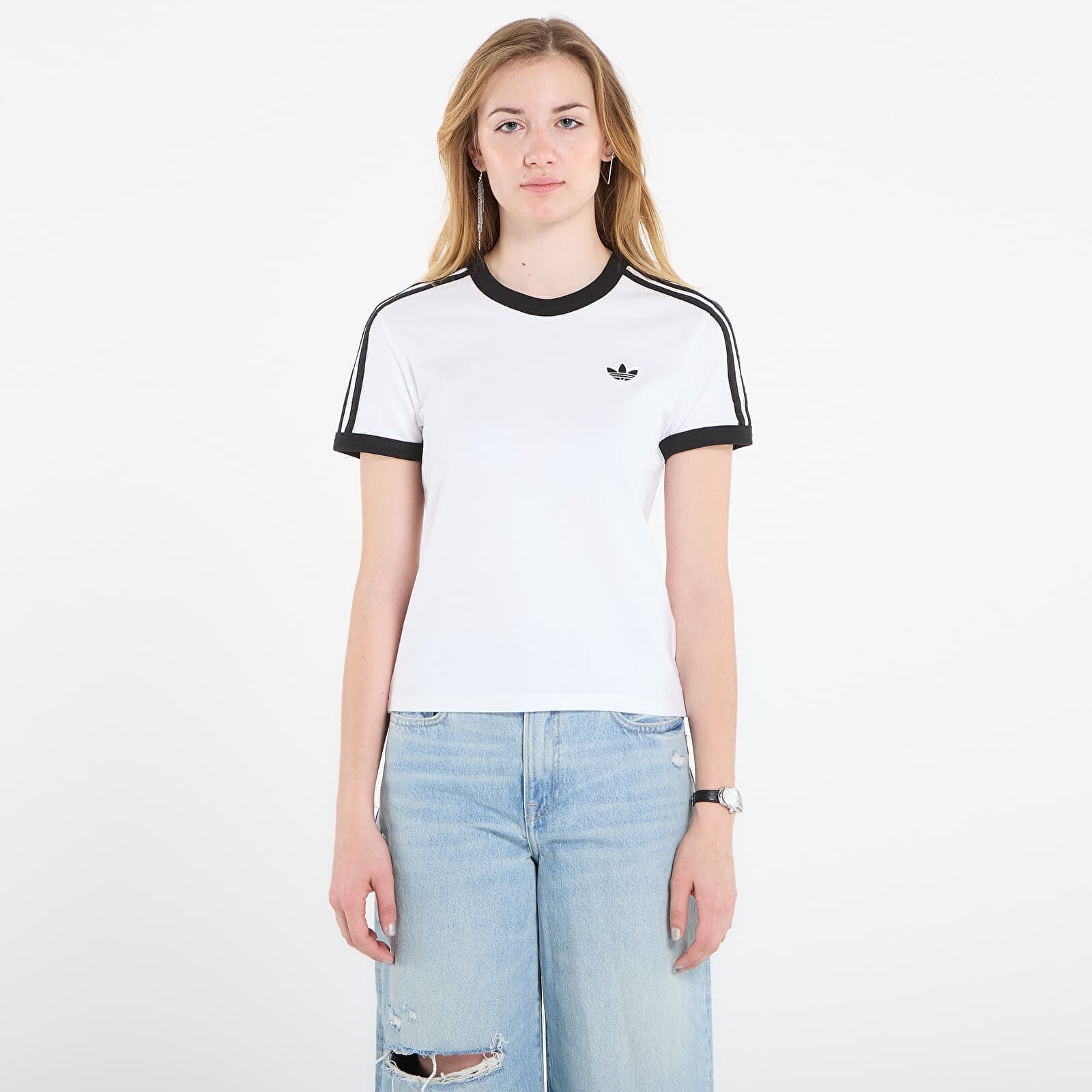 Tričko adidas 3S Tee Slim White/ Black S