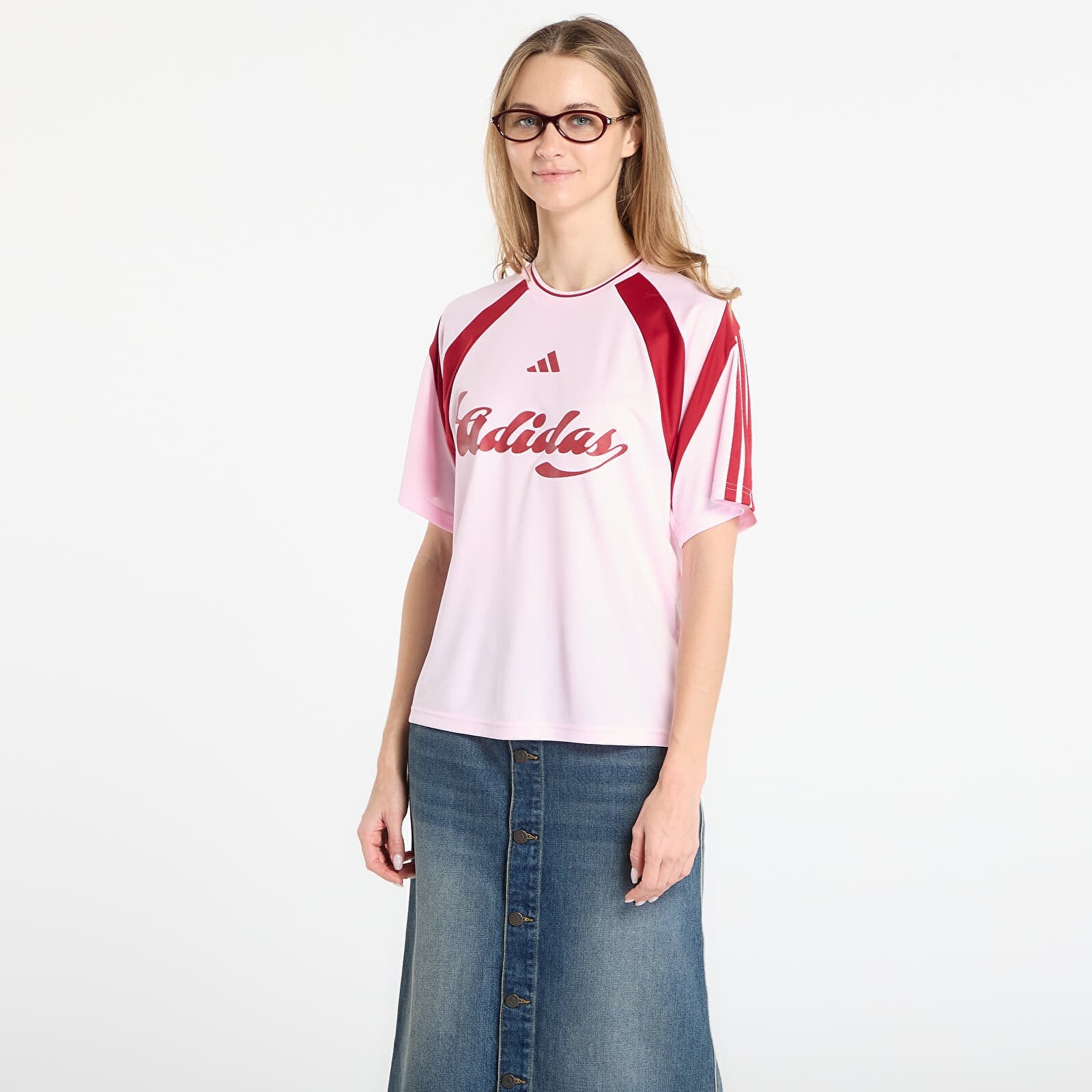 Tričko adidas W Her Tee Clear Pink/ Actmar XS