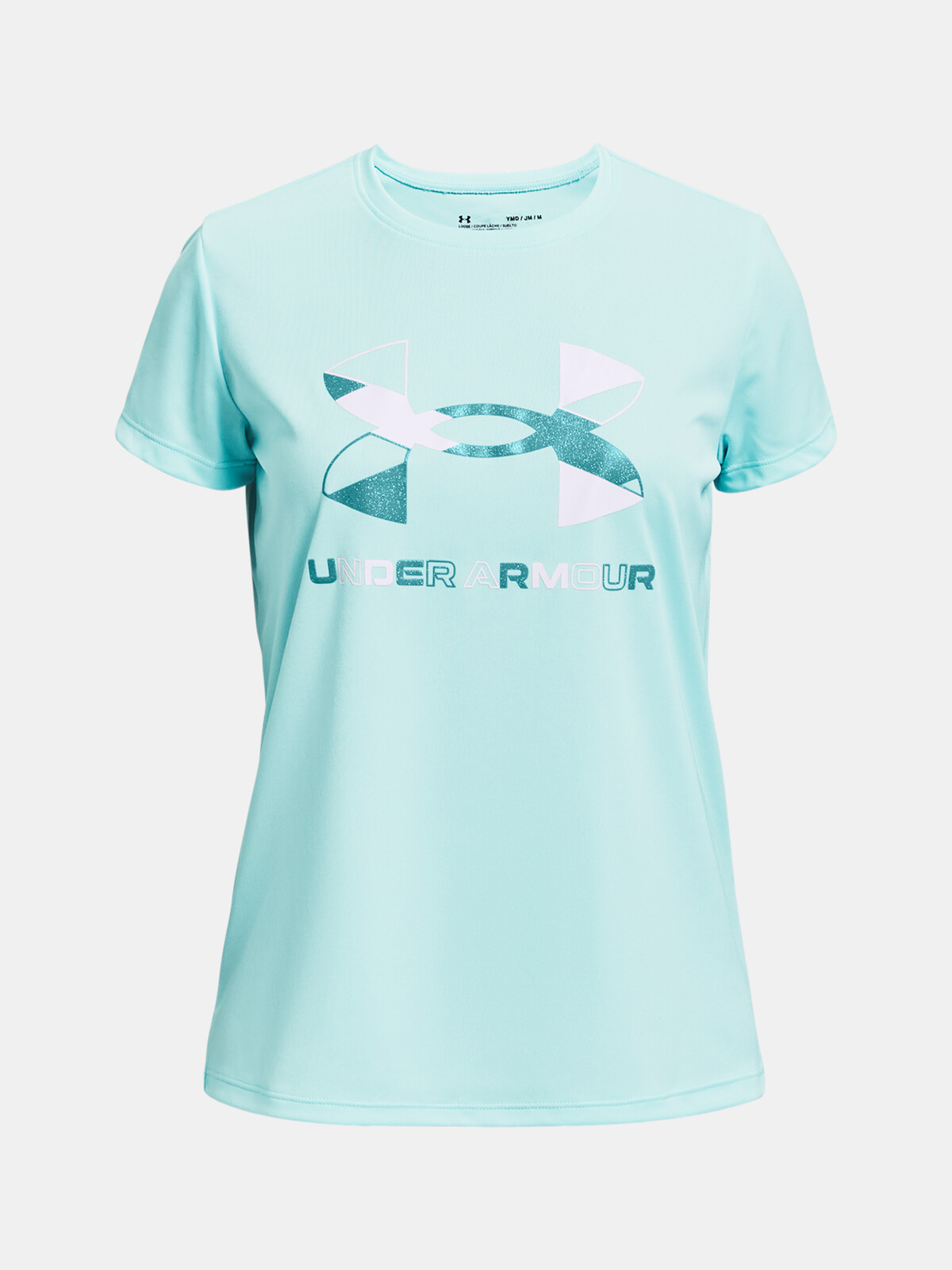 Under Armour T-Shirt Tech Graphic Big Logo SS-BLU - Girls