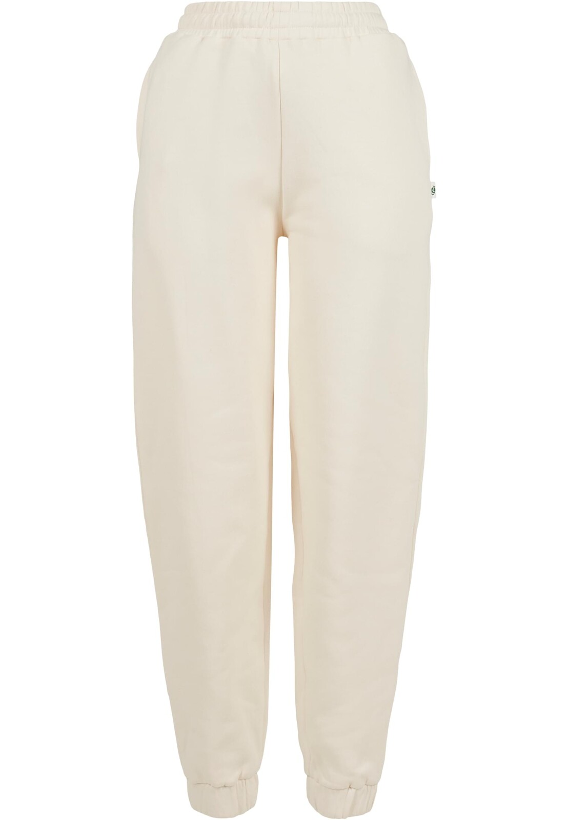 Women's organic balloon sweatpants with high waist whitesand