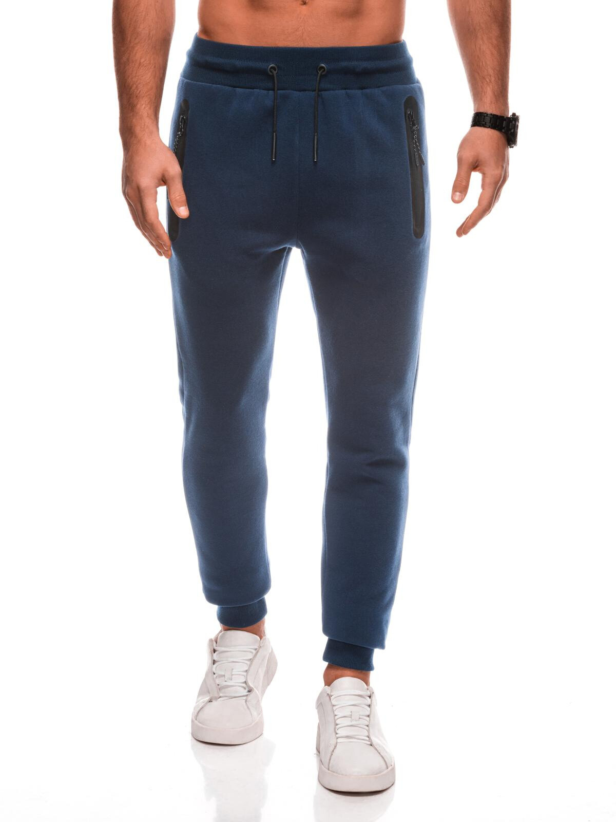 Edoti Men's BASIC uniform sweatpants - navy blue V-5 EM-PABS