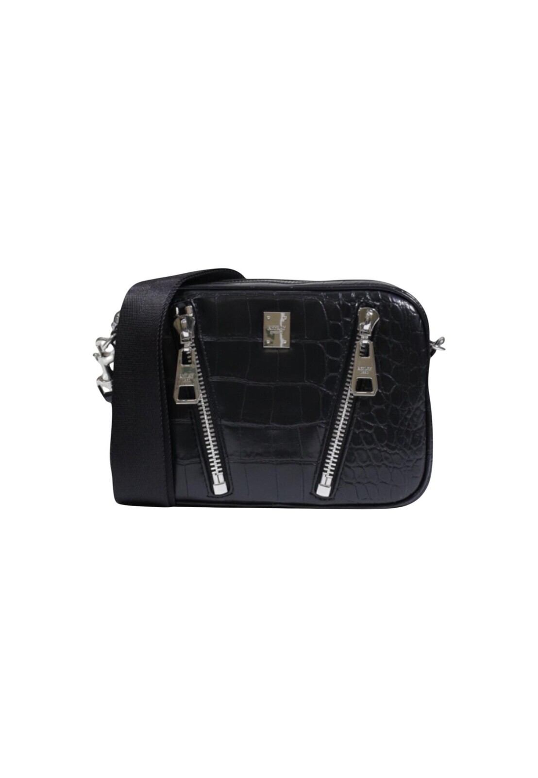 Čierna kabelka Replay s krokodílím vzorom