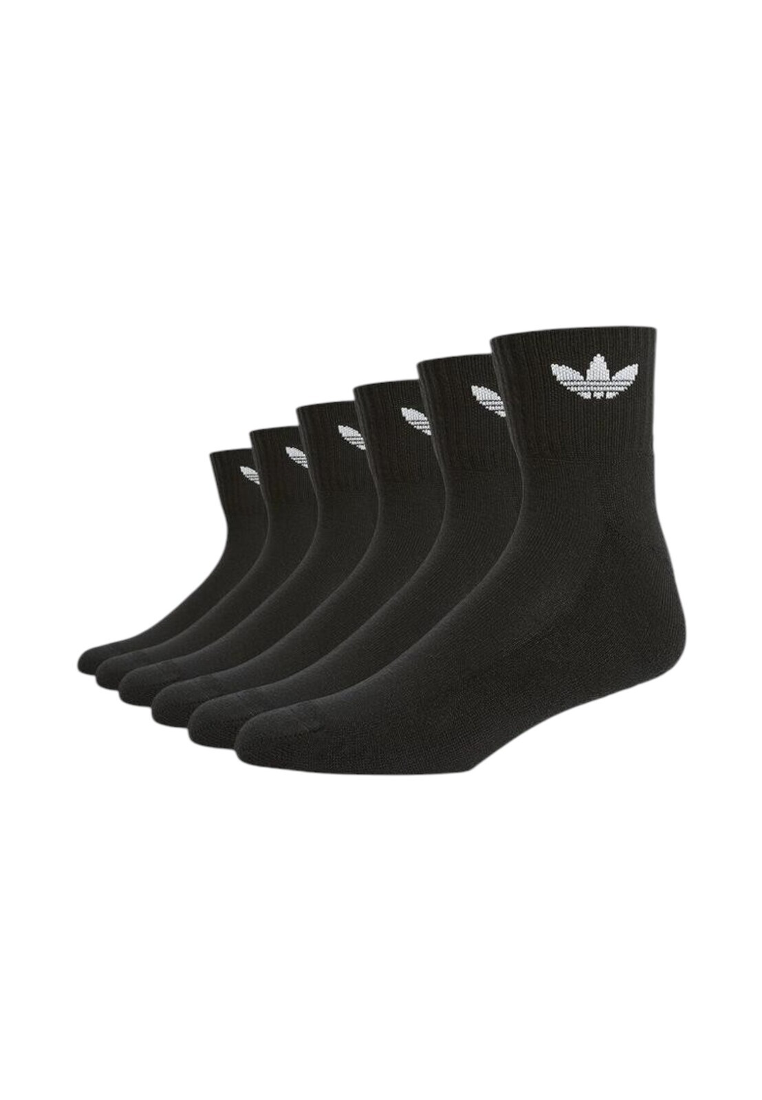 Adidas čierne ponožky, 6 párov