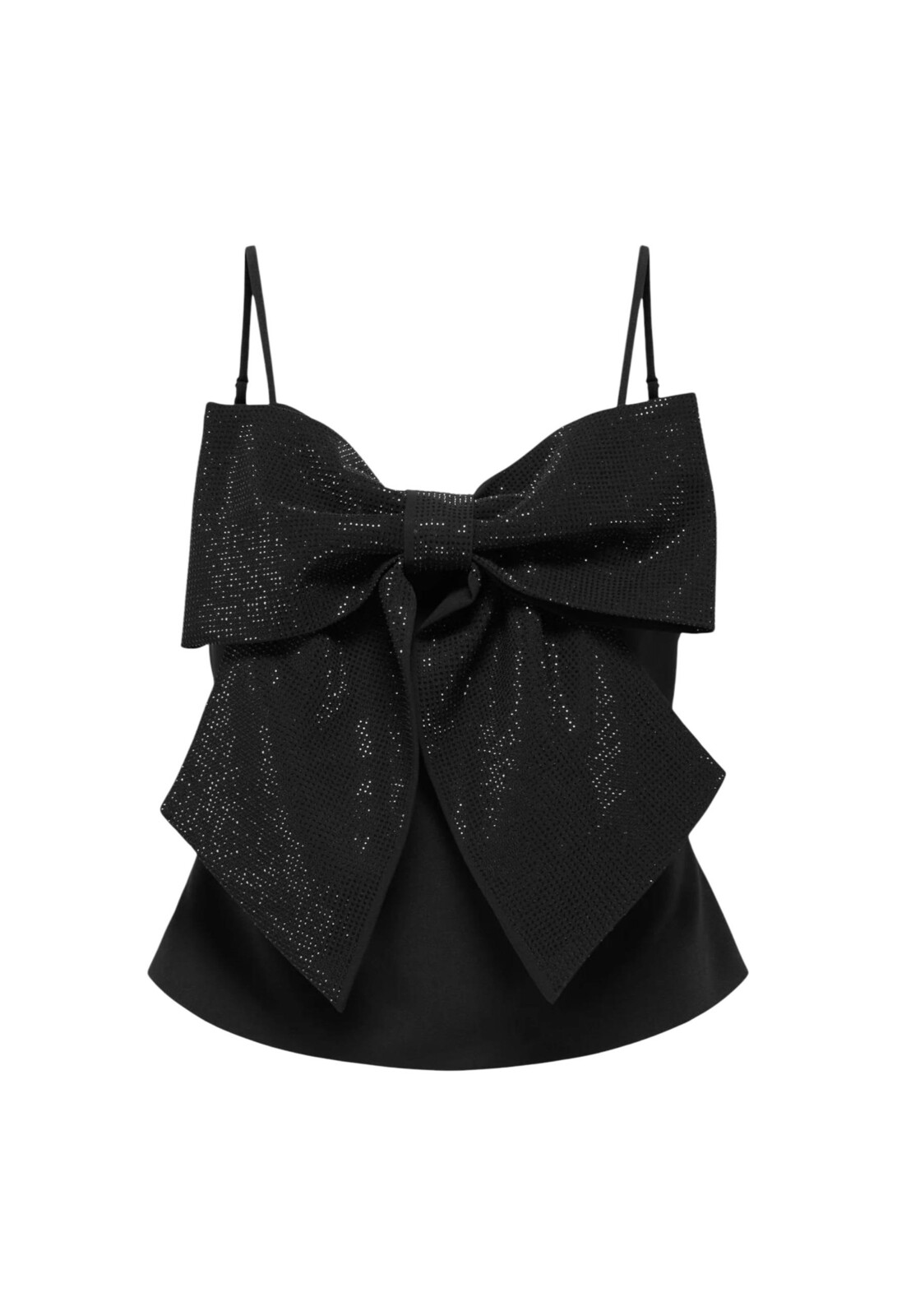 Čierny top s veľkou mašľou