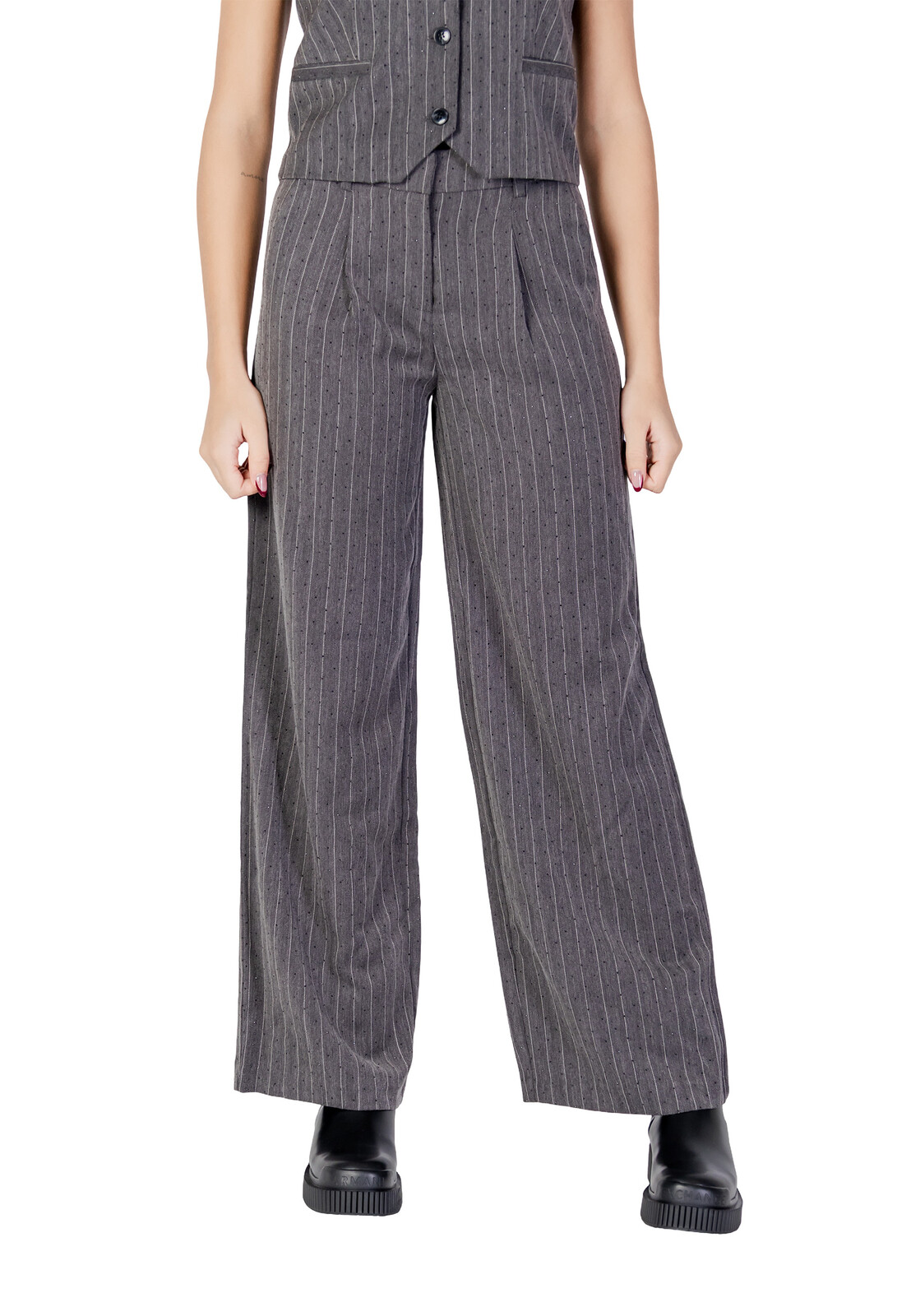 Dámske pruhované nohavice Only