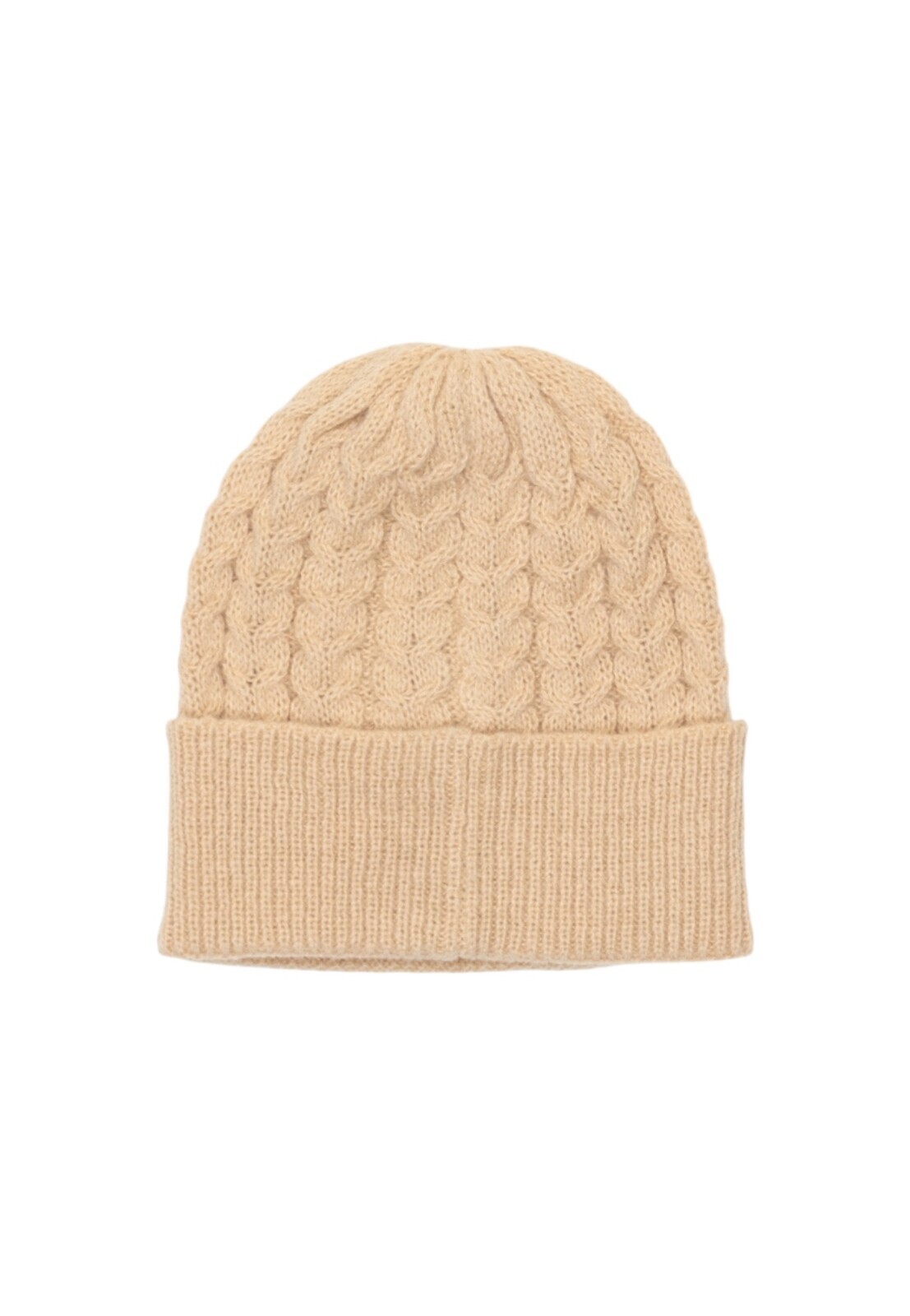 Béžová pletená čiapka