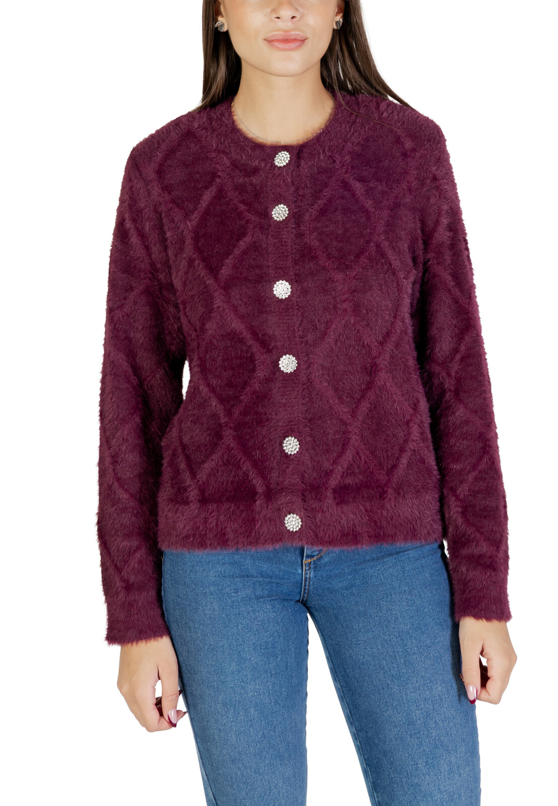 Fialový kardigan Jacqueline De Yong