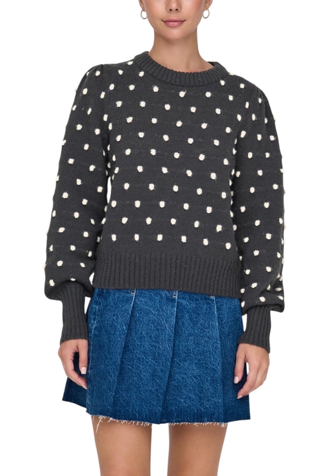 Jacqueline De Yong polka dot sveter