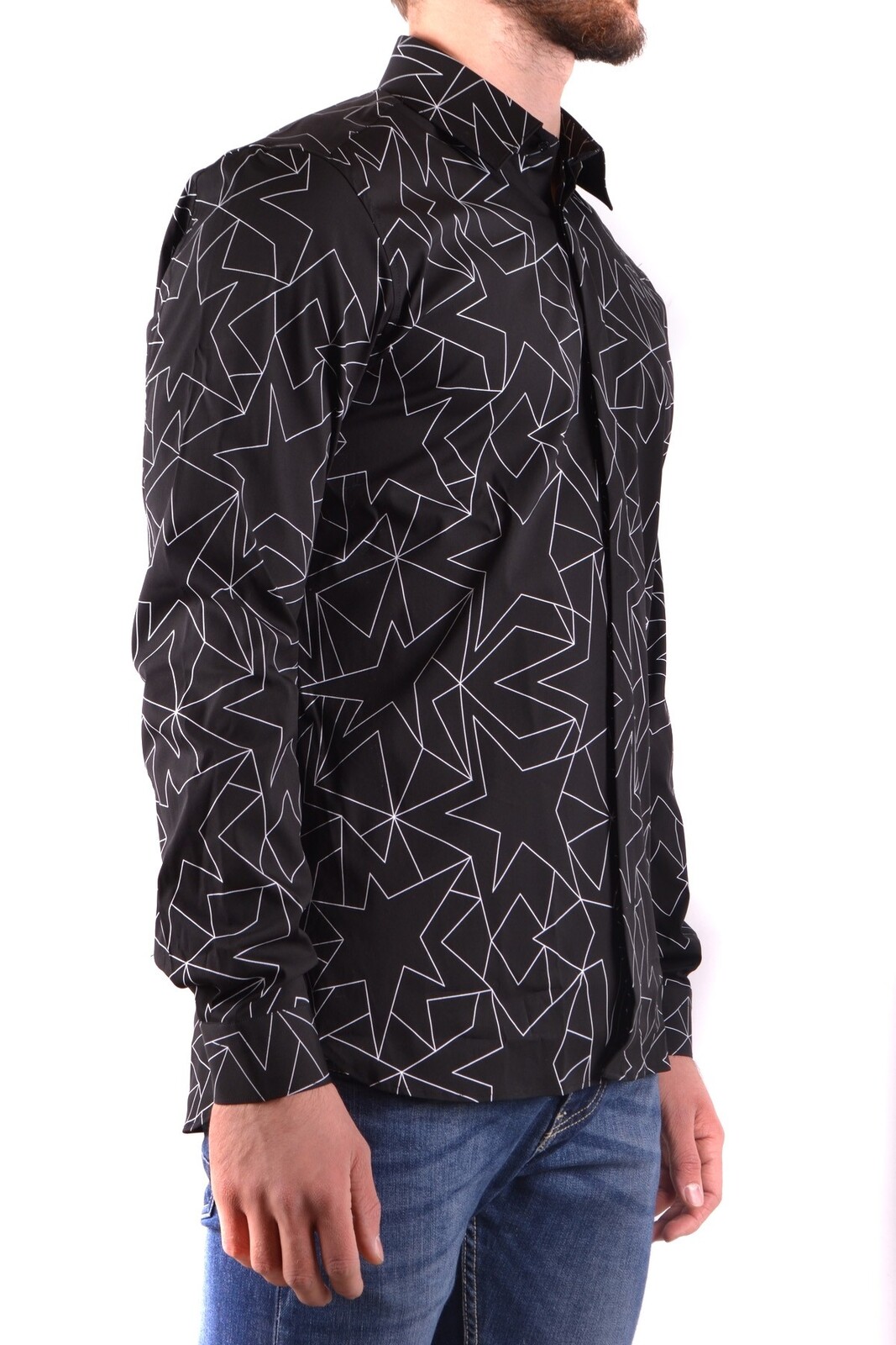 Neil Barrett pánska košeľa s geometrickým vzorom