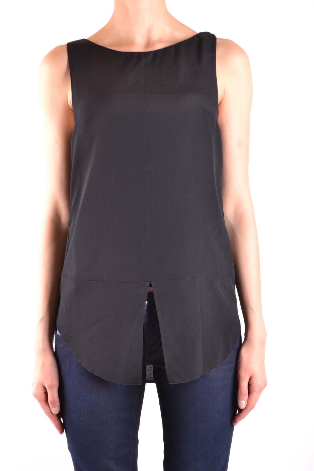 Čierny top bez rukávov Dondup