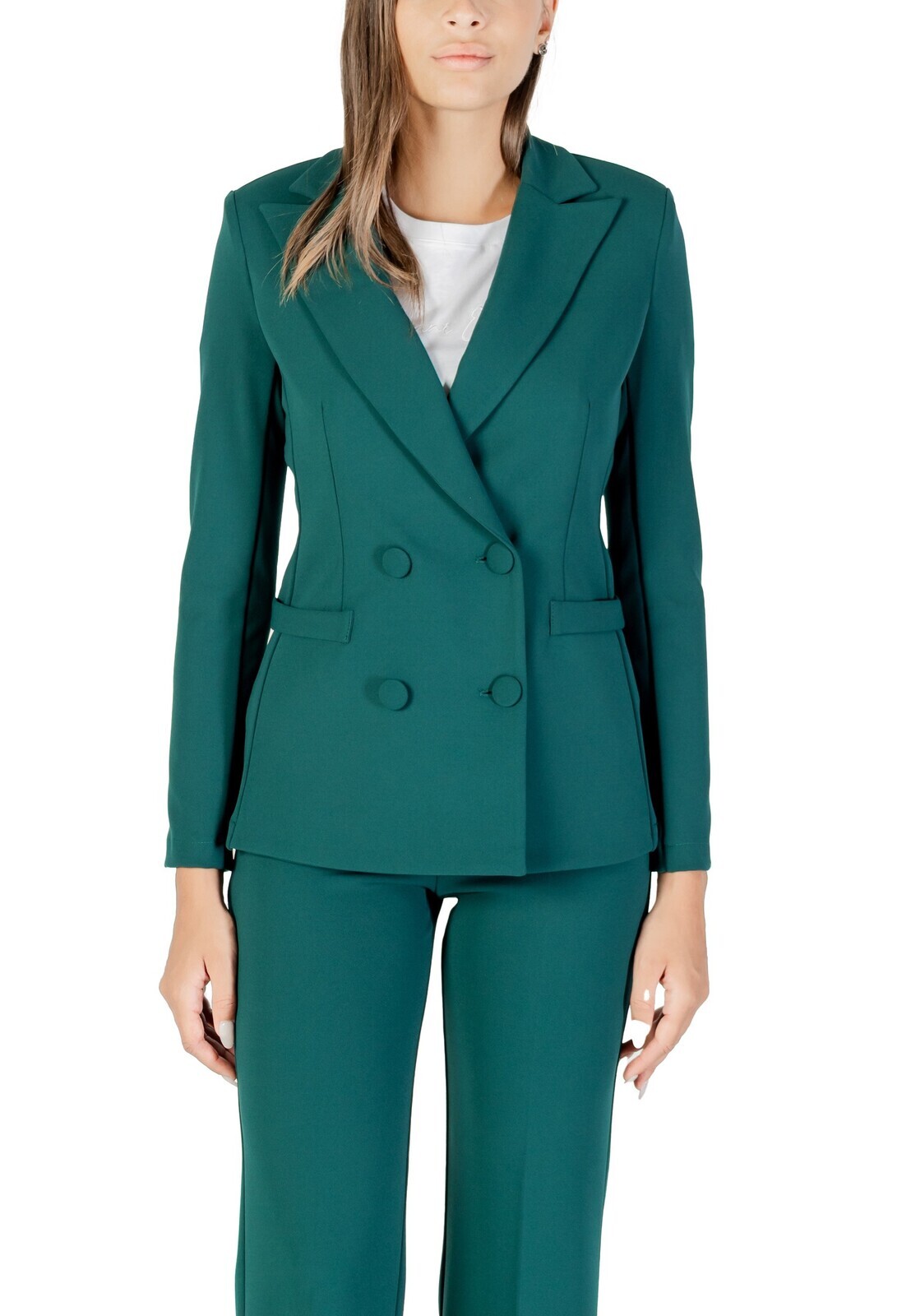 Dámsky zelený komplet sako a nohavice