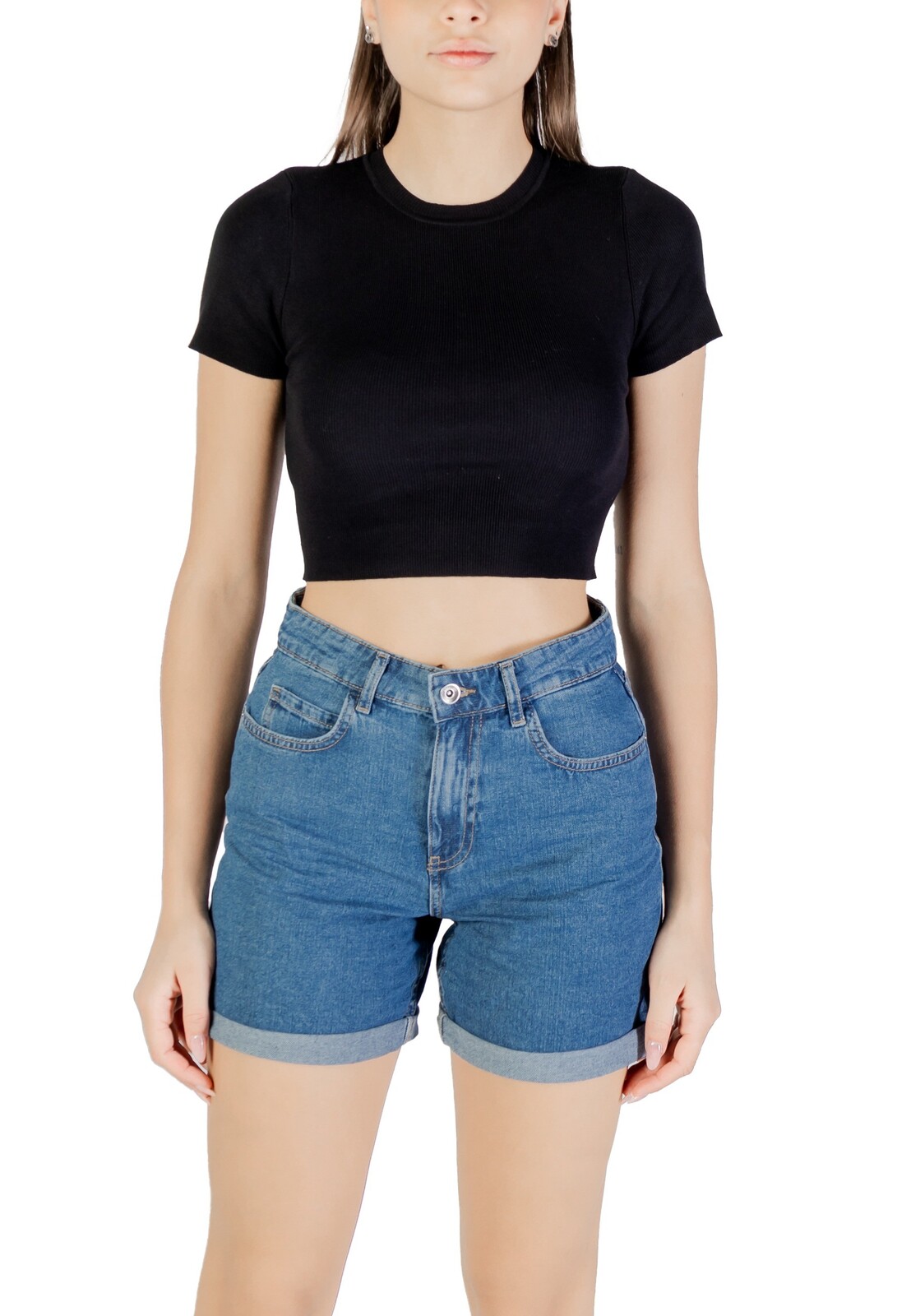 Jacqueline De Yong čierny crop top