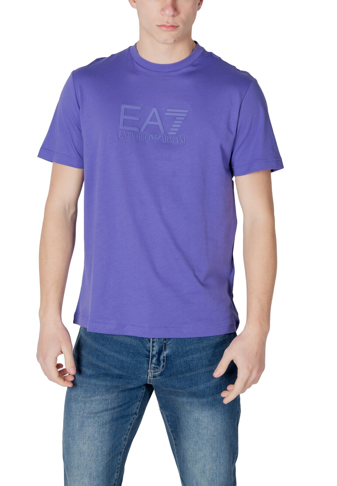 Fialové pánske tričko EA7
