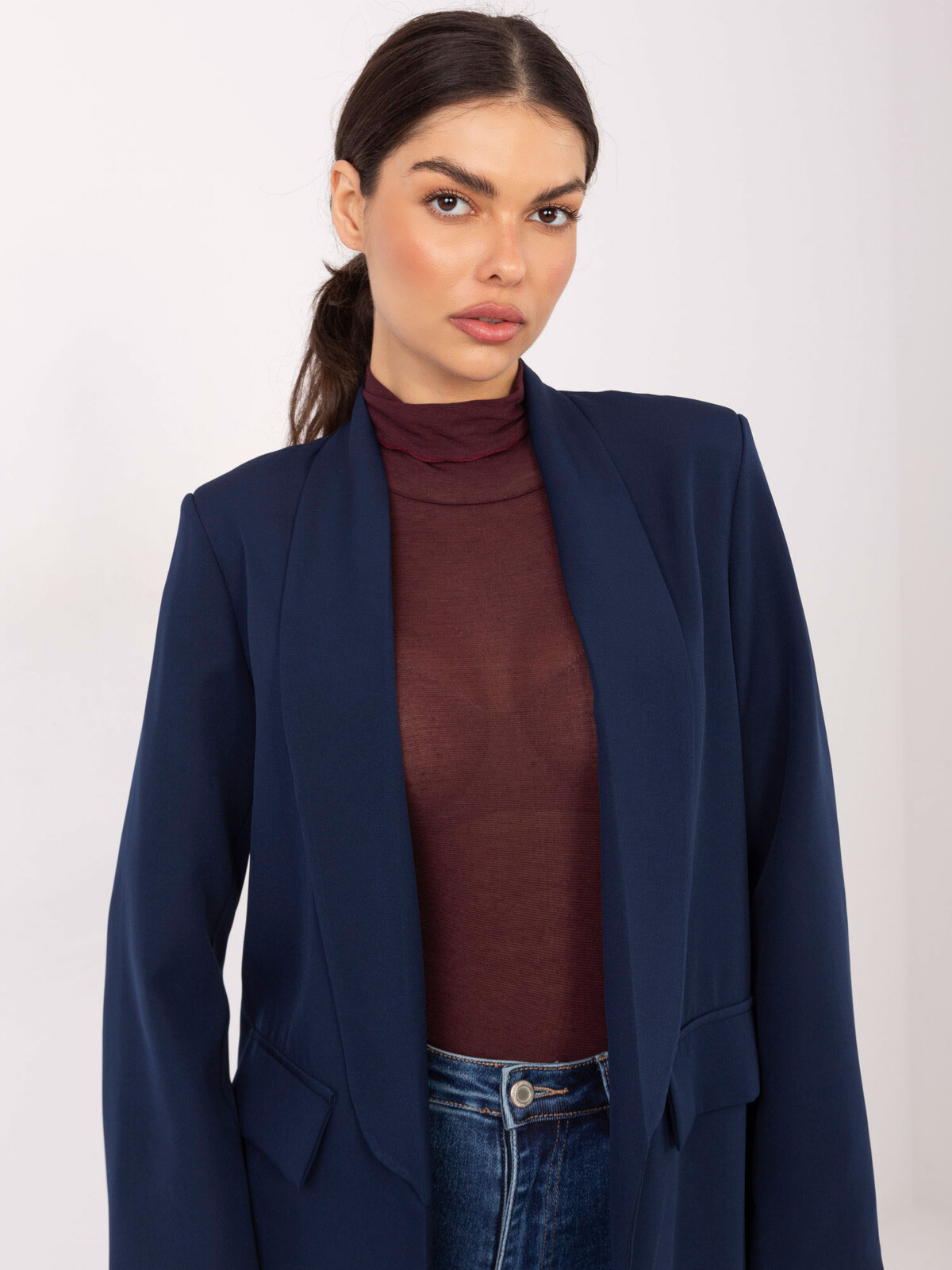 Dámsky modrý blazer