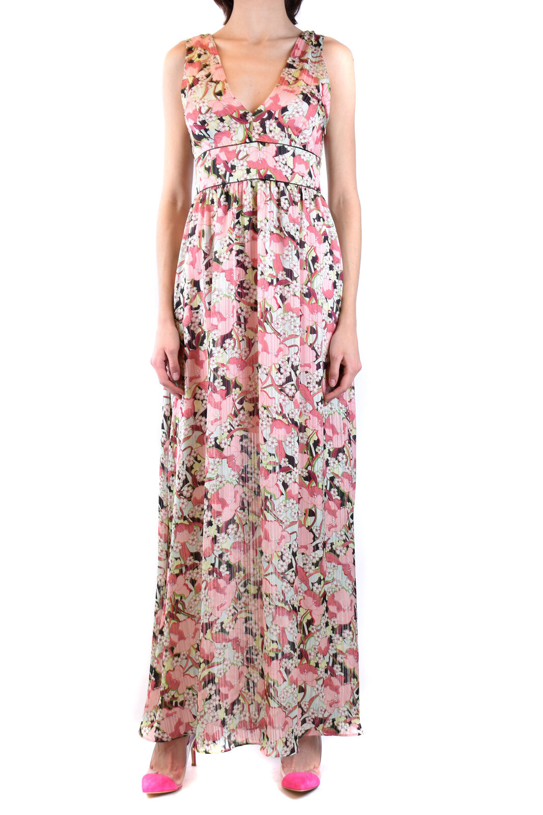 Kvetinové maxi šaty bez rukávov