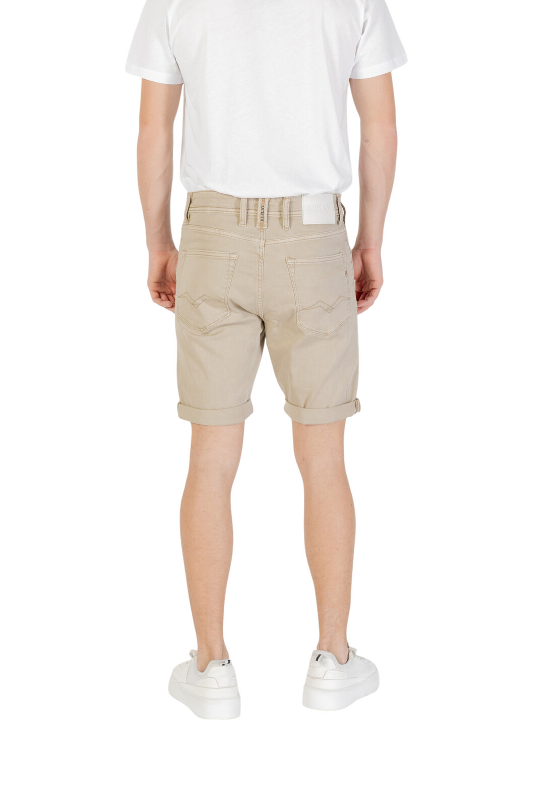 Pánske béžové bermudy Replay