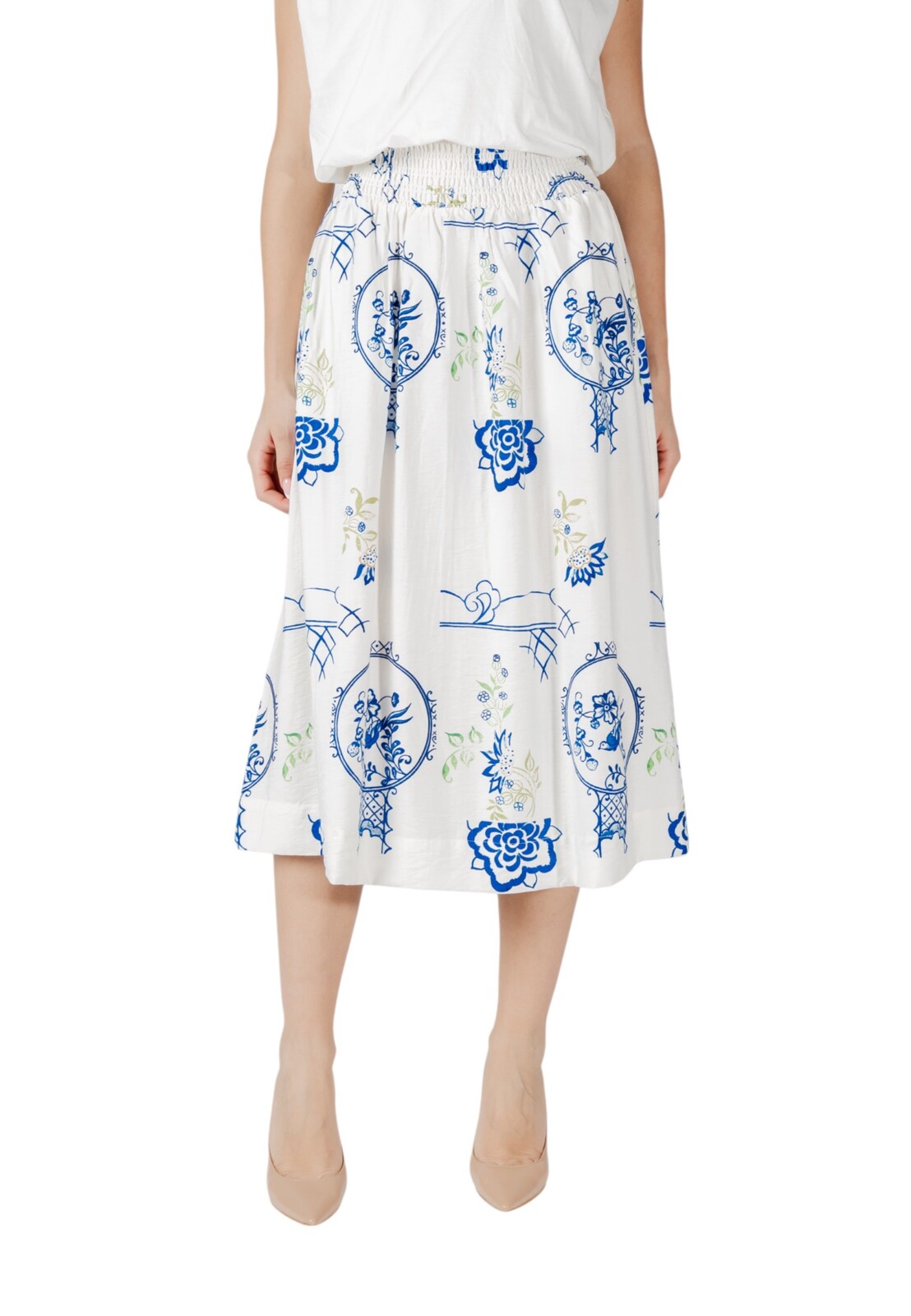 Dámska midi sukňa s potlačou