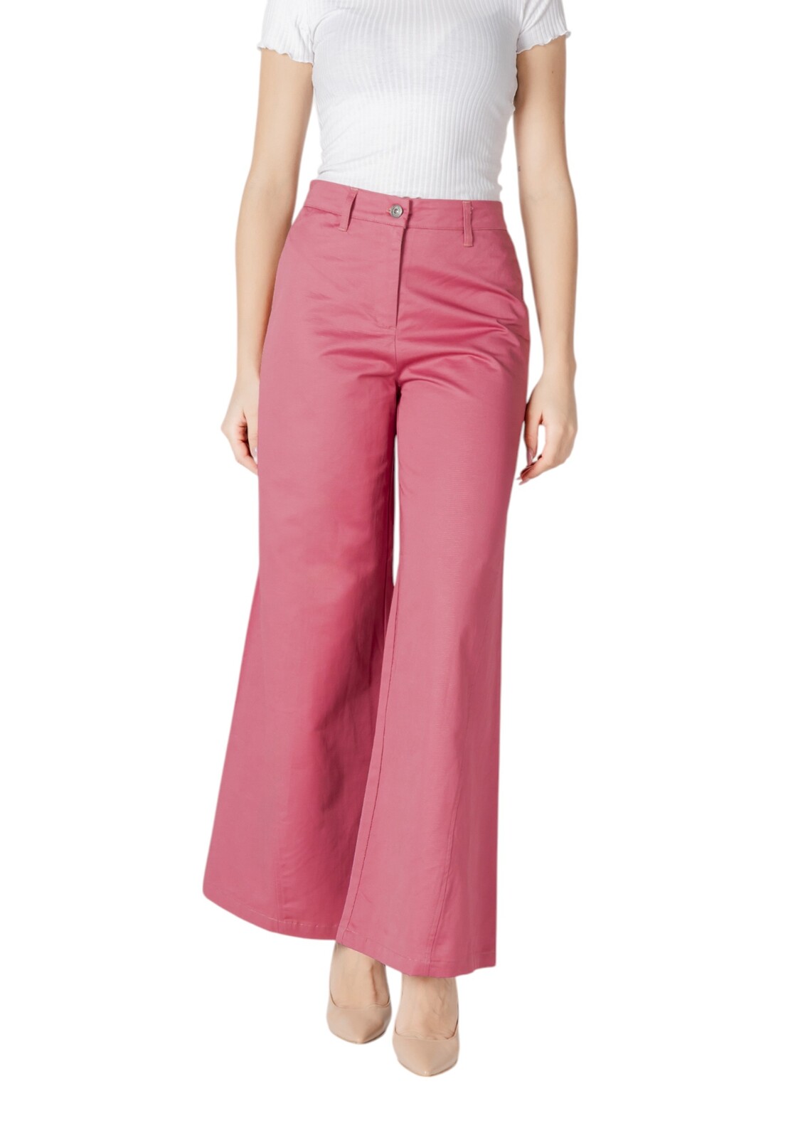 Ružové široké nohavice Ichi