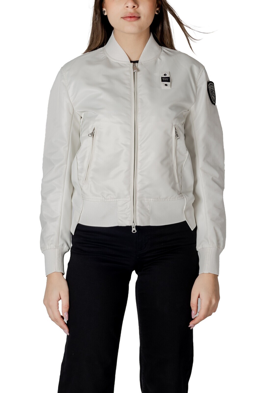 Biela dámska bomber bunda Blauer